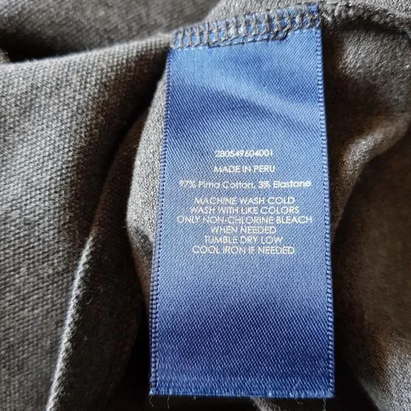 Polo Ralph Lauren 5 buttons grey long sleeve top with purple horse emblem - Picture 4 of 6